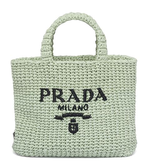 bag prada crochet|Prada small crochet tote bag.